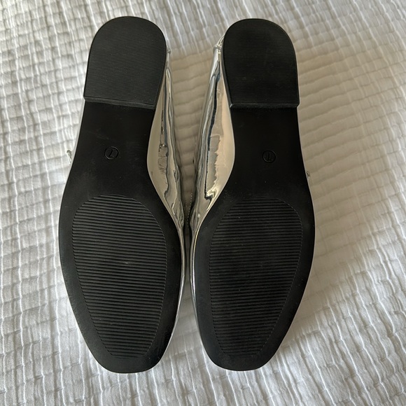 Silver Maryjane Ballet Flats - Picture 4 of 5